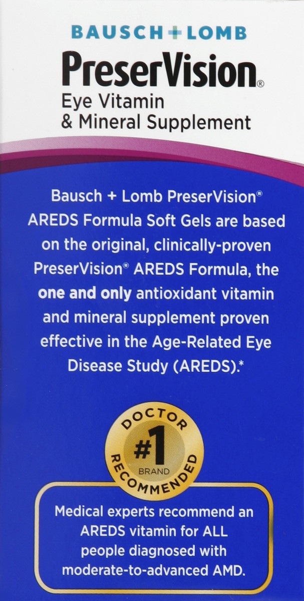 slide 3 of 5, PreserVision Eye Vitamin & Mineral Supplement 90 ea, 90 ct