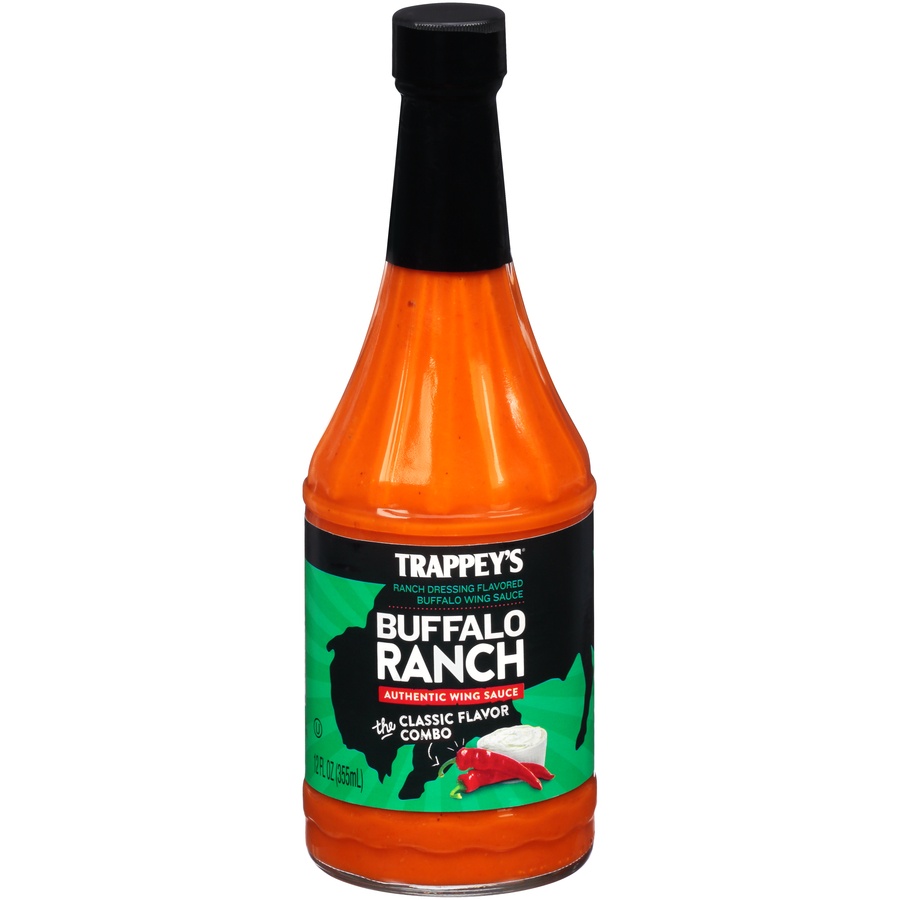 slide 1 of 6, Trappey's Buffalo Ranch Authentic Wing Sauce, 12 fl oz