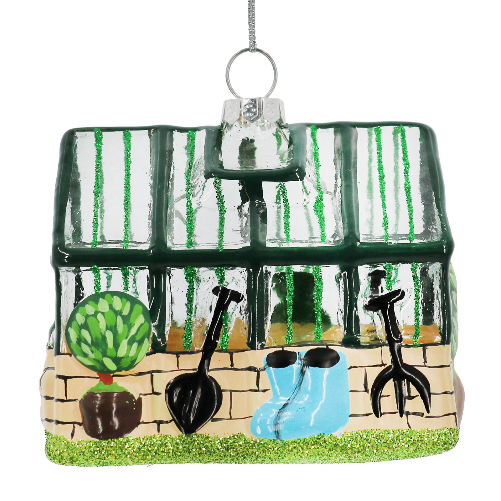 slide 3 of 4, 3.5" Greenhouse Glass Ornament By Ashland, 3.5 in