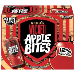 Redd's Wicked Apple Bites Mini Beer, 12 - 7.5 fl oz Cans