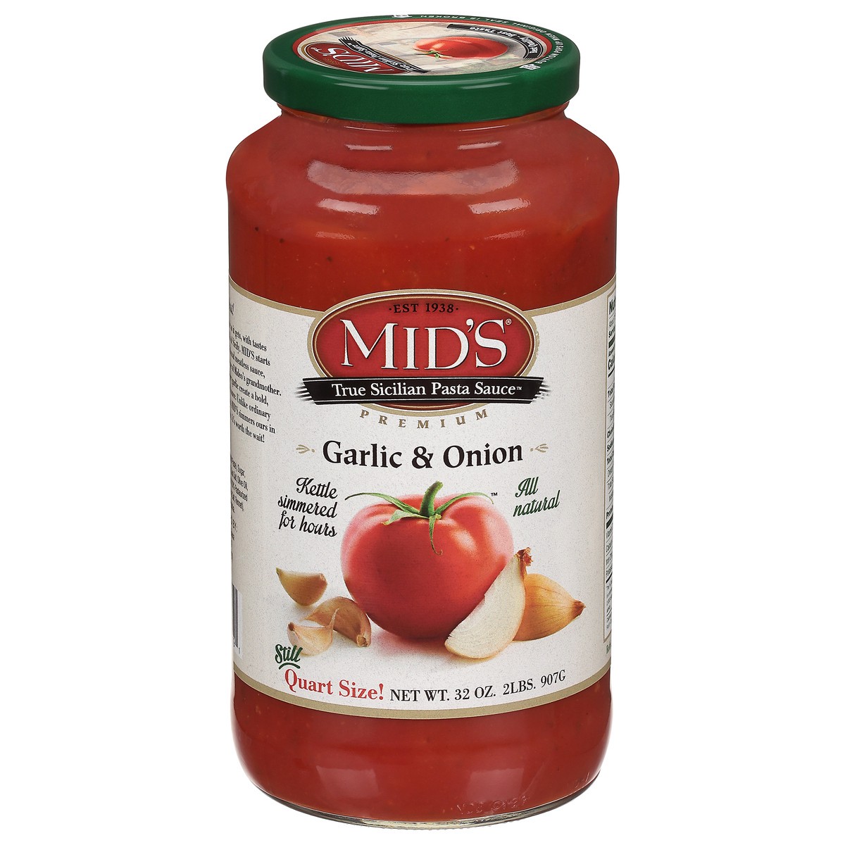 slide 1 of 9, Mid's Premium Garlic & Onion Pasta Sauce 32 oz, 32 oz