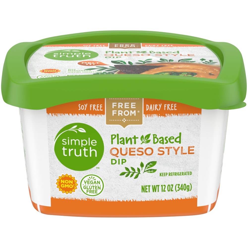 slide 1 of 1, Simple Truth Plant-Based Queso Style Dip, 12 oz