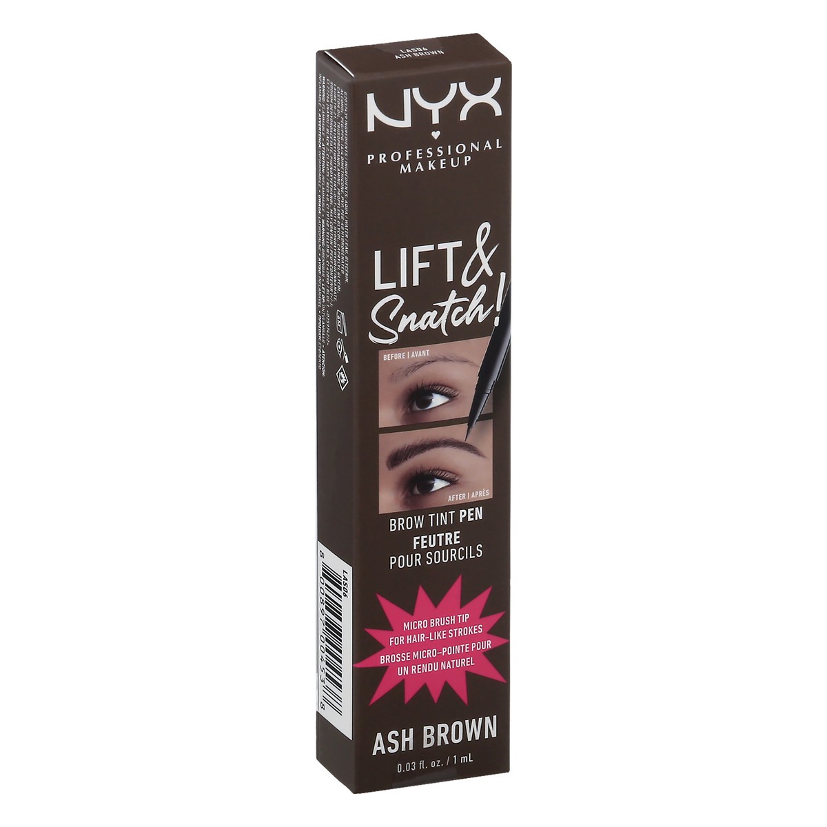 slide 4 of 9, NYX Professional Makeup Lift & Snatch Ash Brown Brow Tint Pen 0.03 oz, 0.03 oz