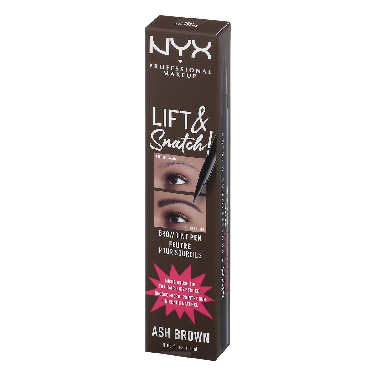 slide 6 of 9, NYX Professional Makeup Lift & Snatch Ash Brown Brow Tint Pen 0.03 oz, 0.03 oz