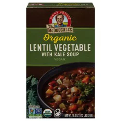 Dr. McDougall's Organic Lentil Vegetable with Kale Soup 18 oz