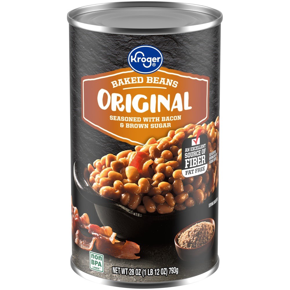 slide 2 of 3, Kroger Original Baked Beans, 28 oz