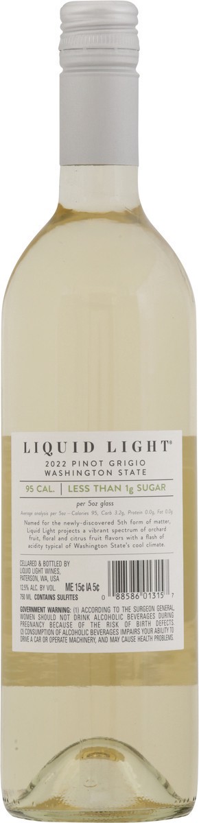 slide 11 of 12, Liquid Light Washington State Pinot Grigio 750 ml, 750 ml