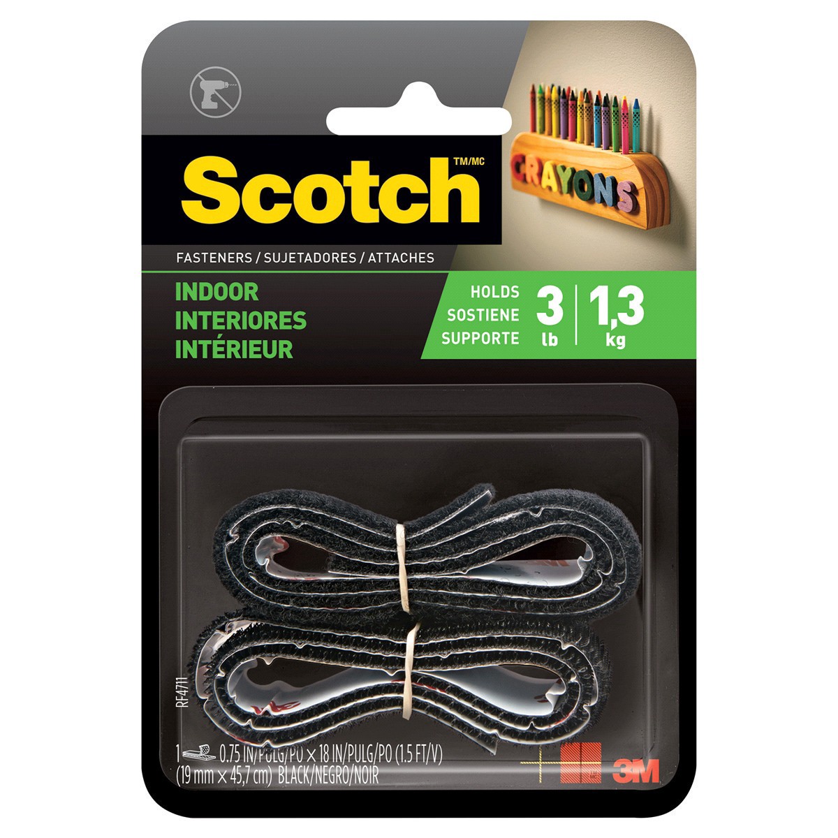 slide 1 of 21, Scotch Indoor Fasteners, Black, 2 ct