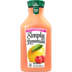 Simply Lemonade w/ Raspberry Bottle, 76 fl oz