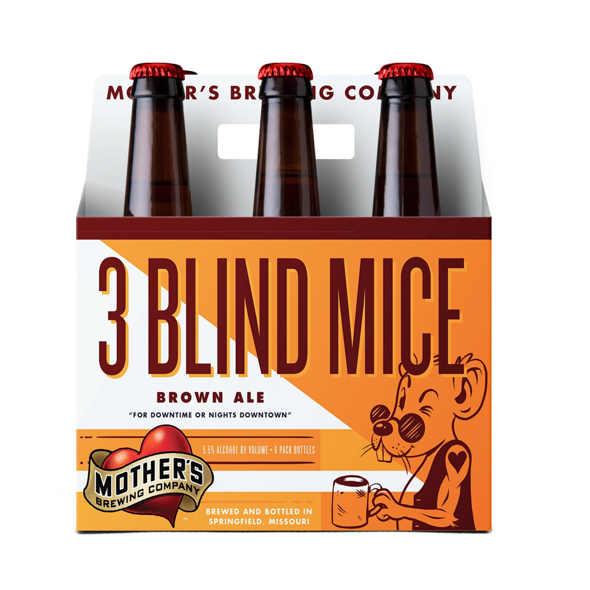 slide 1 of 2, Mother's Brewing Company Mother's 3 Blind Mice Brown Ale Beer - 6pk/12 fl oz Bottles, 6 ct; 12 fl oz