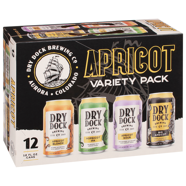 slide 1 of 1, Dry Dock Brewing Co, Apricot Variety Pack, 12pk, 12 fl oz