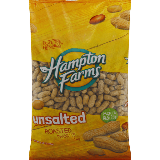 slide 3 of 3, Hampton Farms Peanuts 5 lb, 5 lb