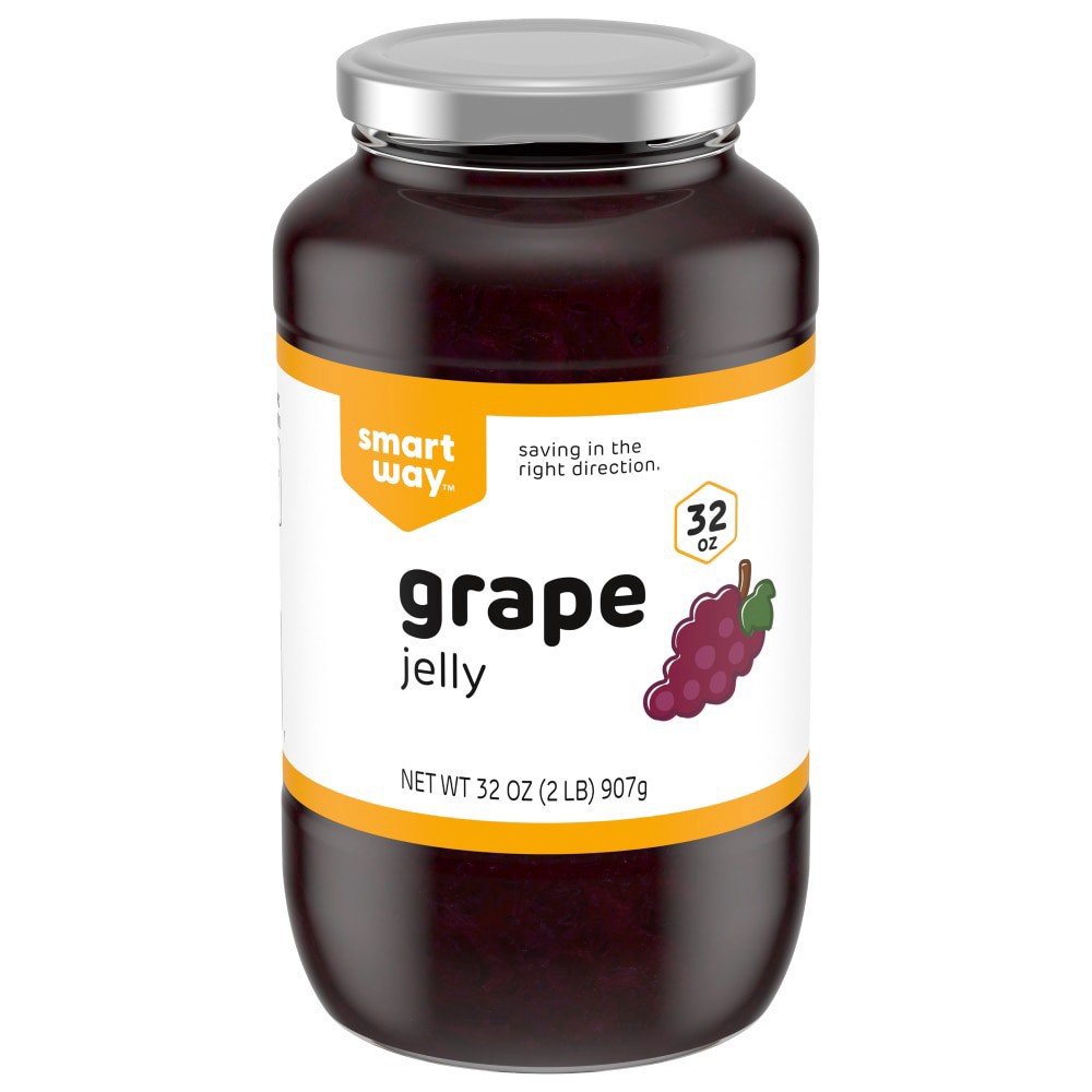 slide 1 of 4, Smart Way Grape Jelly, 32 oz
