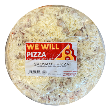 slide 1 of 1, We Will Pizza Sausage Pizza, 19.5 oz