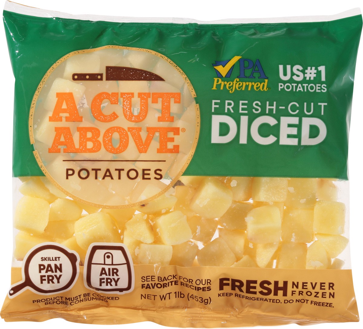 slide 6 of 12, A Cut Above Fresh-Cut Diced Potatoes, 1 lb