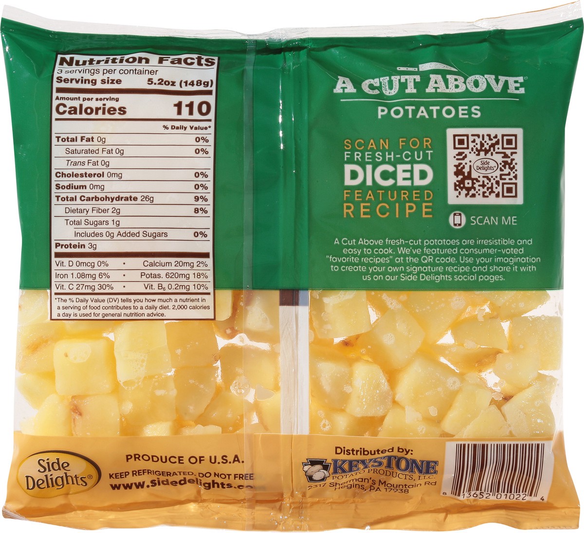 slide 4 of 12, A Cut Above Fresh-Cut Diced Potatoes, 1 lb