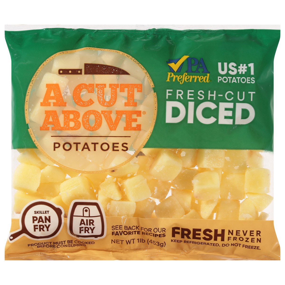 slide 8 of 12, A Cut Above Fresh-Cut Diced Potatoes, 1 lb
