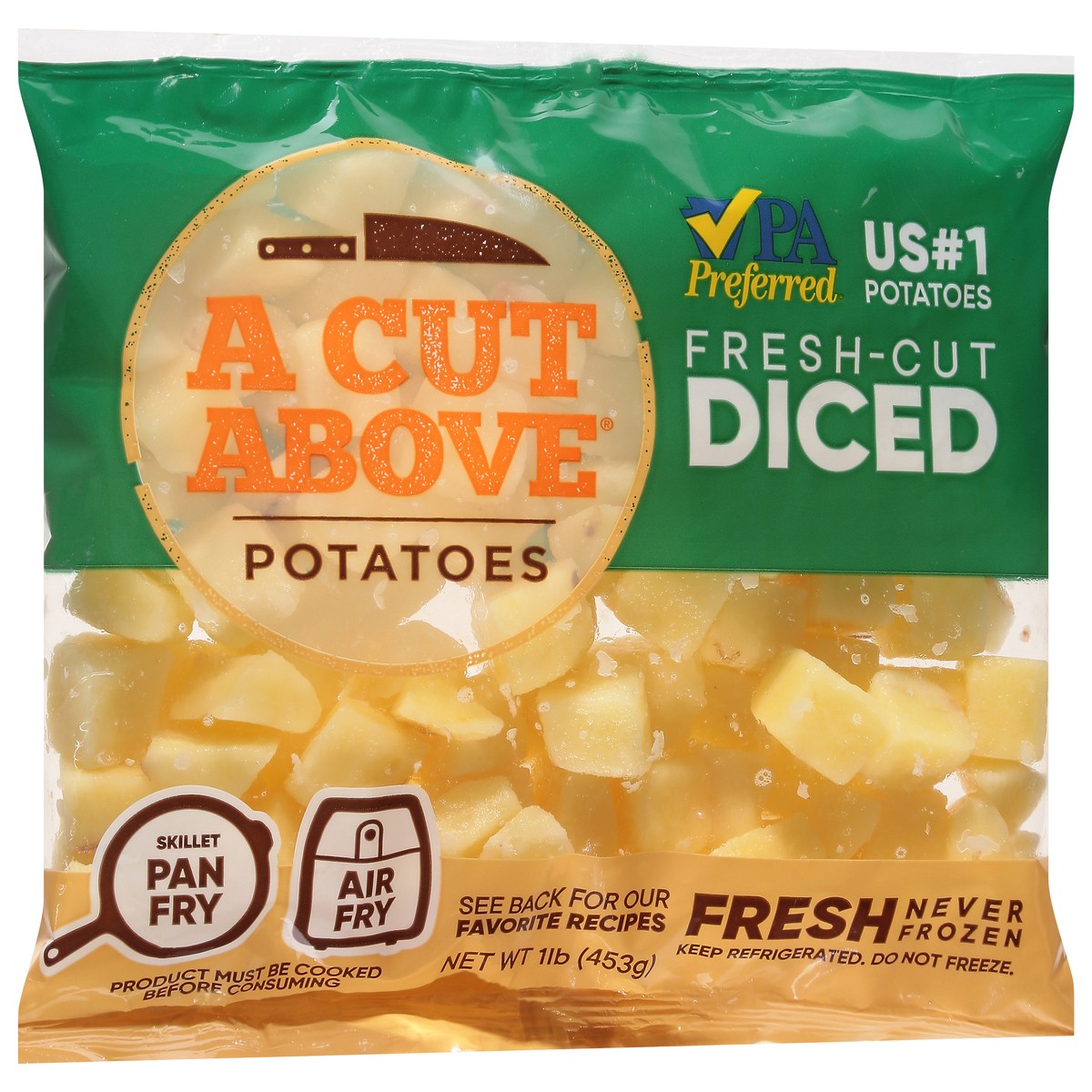 slide 5 of 12, A Cut Above Fresh-Cut Diced Potatoes, 1 lb