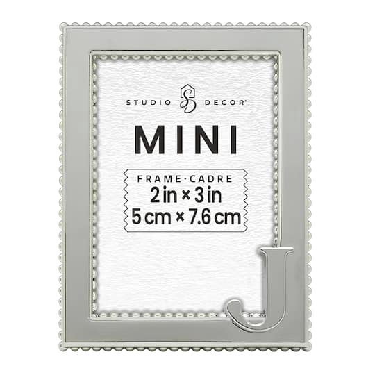 slide 1 of 3, Mini Silver J Frame By Studio Decor, 2 in x 3 in