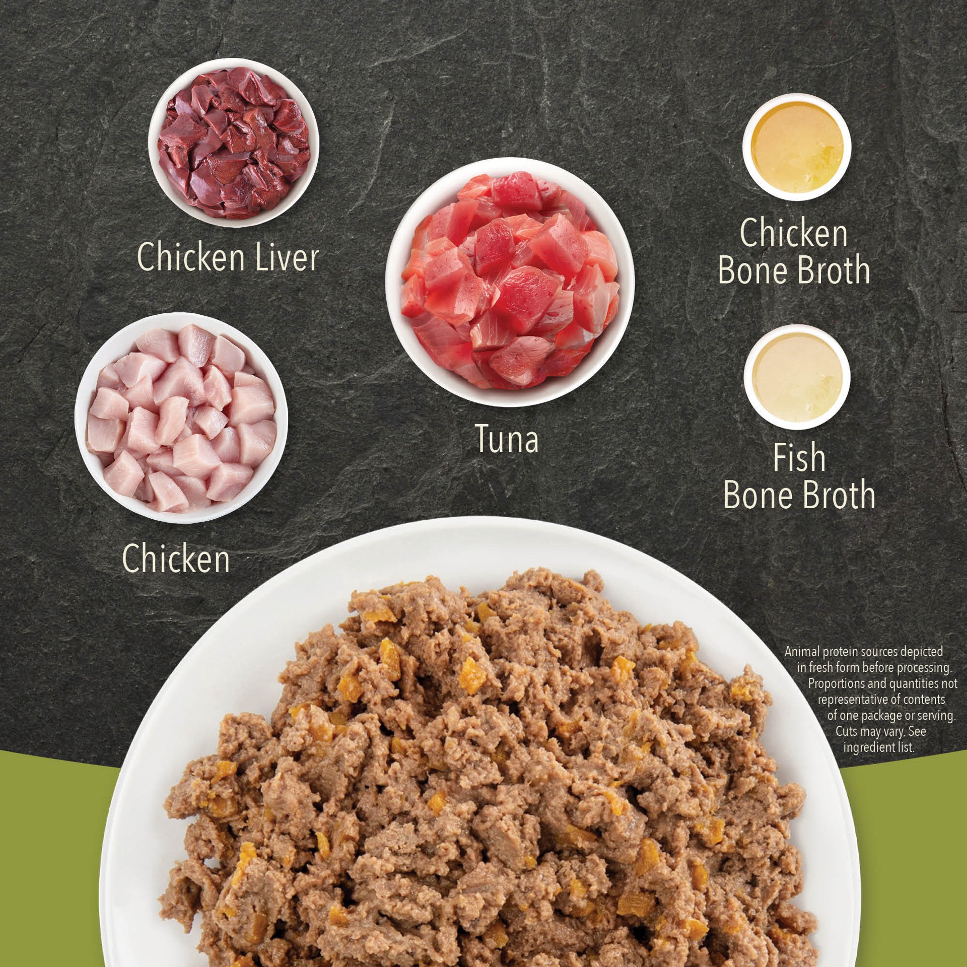 slide 4 of 4, ACANA Tuna + Chicken in Bone Broth, 5.5oz, case of 12 cans, 0.34 lb