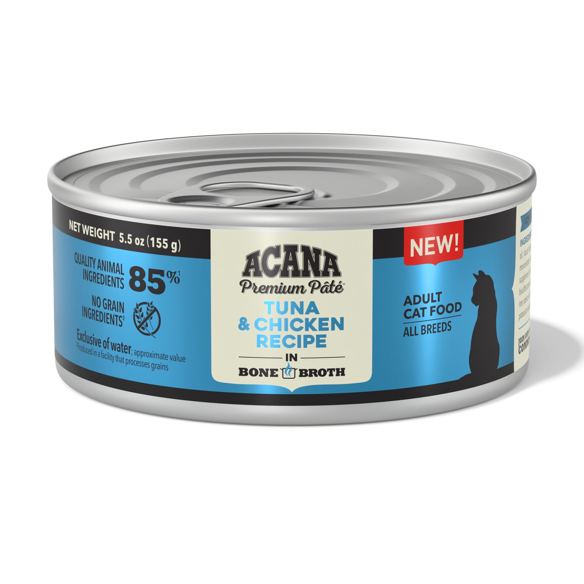slide 1 of 4, ACANA Tuna + Chicken in Bone Broth, 5.5oz, case of 12 cans, 0.34 lb