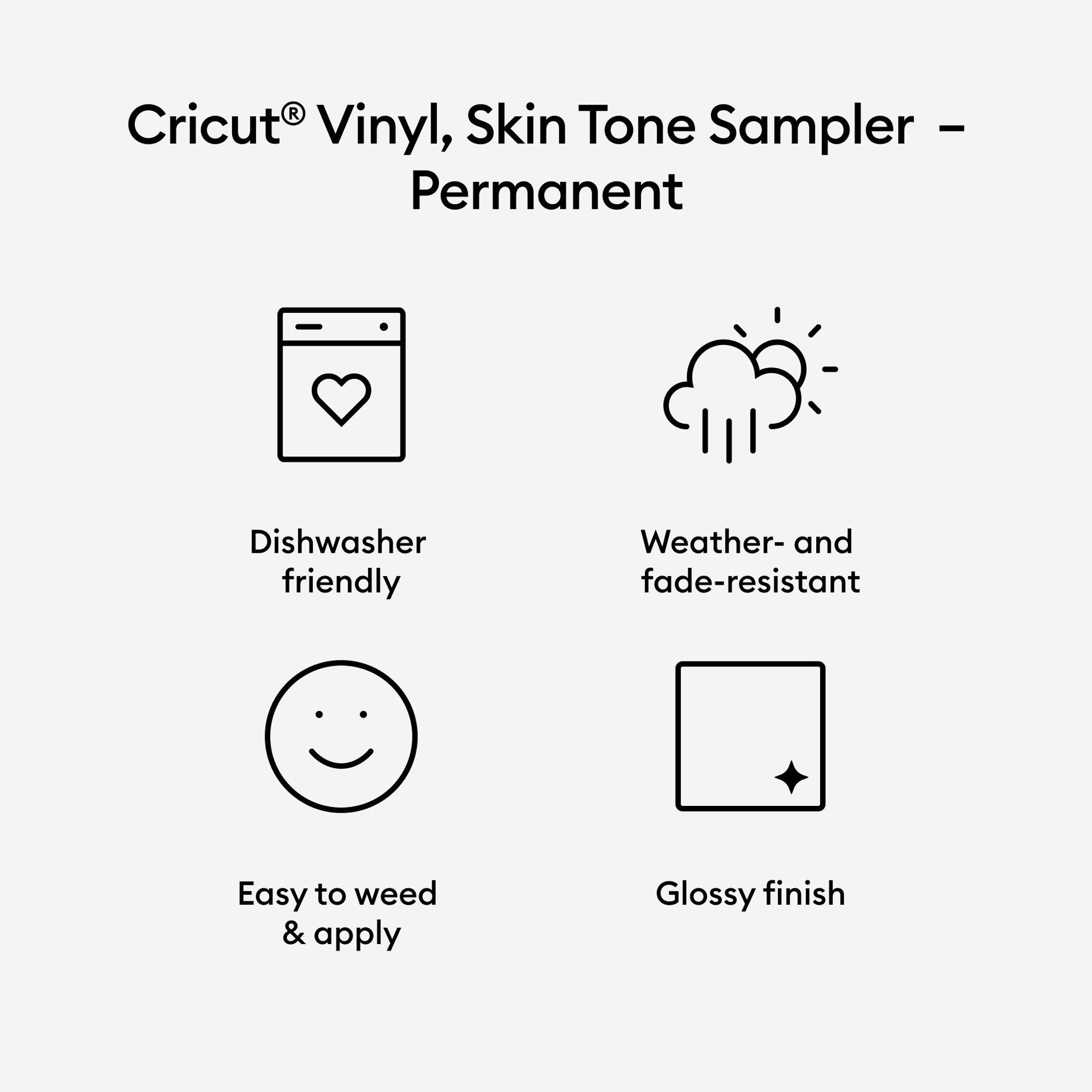 slide 8 of 8, Cricut Permanent Vinyl Sampler, Skin Tone, 12 in x 12 in
