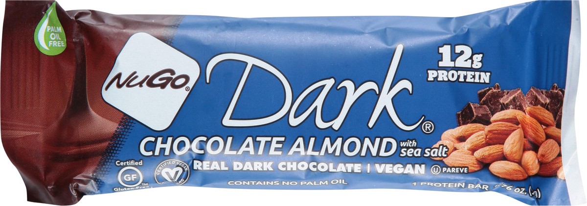 slide 10 of 12, NuGo Dark Chocolate Almond With Sea Salt Protein Bar, 1 ct