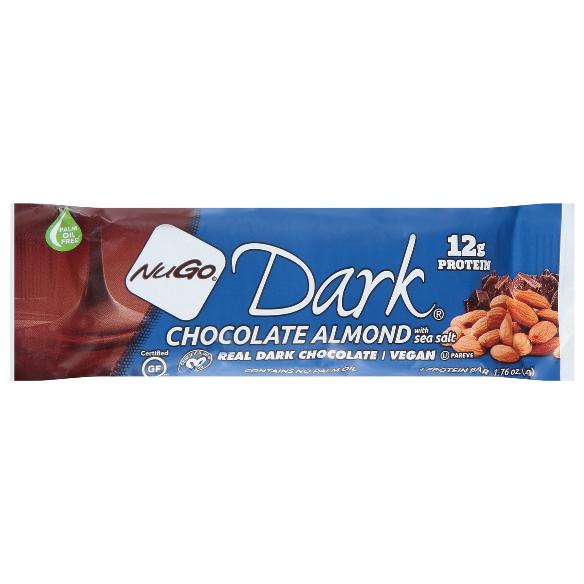 slide 1 of 12, NuGo Dark Chocolate Almond With Sea Salt Protein Bar, 1 ct