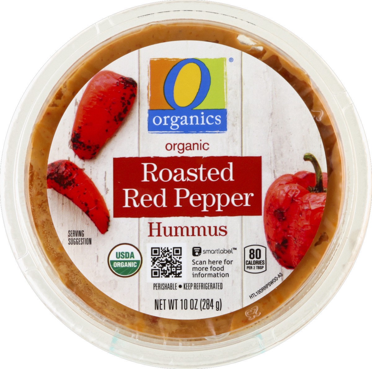slide 7 of 7, O Organics Organic Hummus Roasted Red Pepper, 10 oz