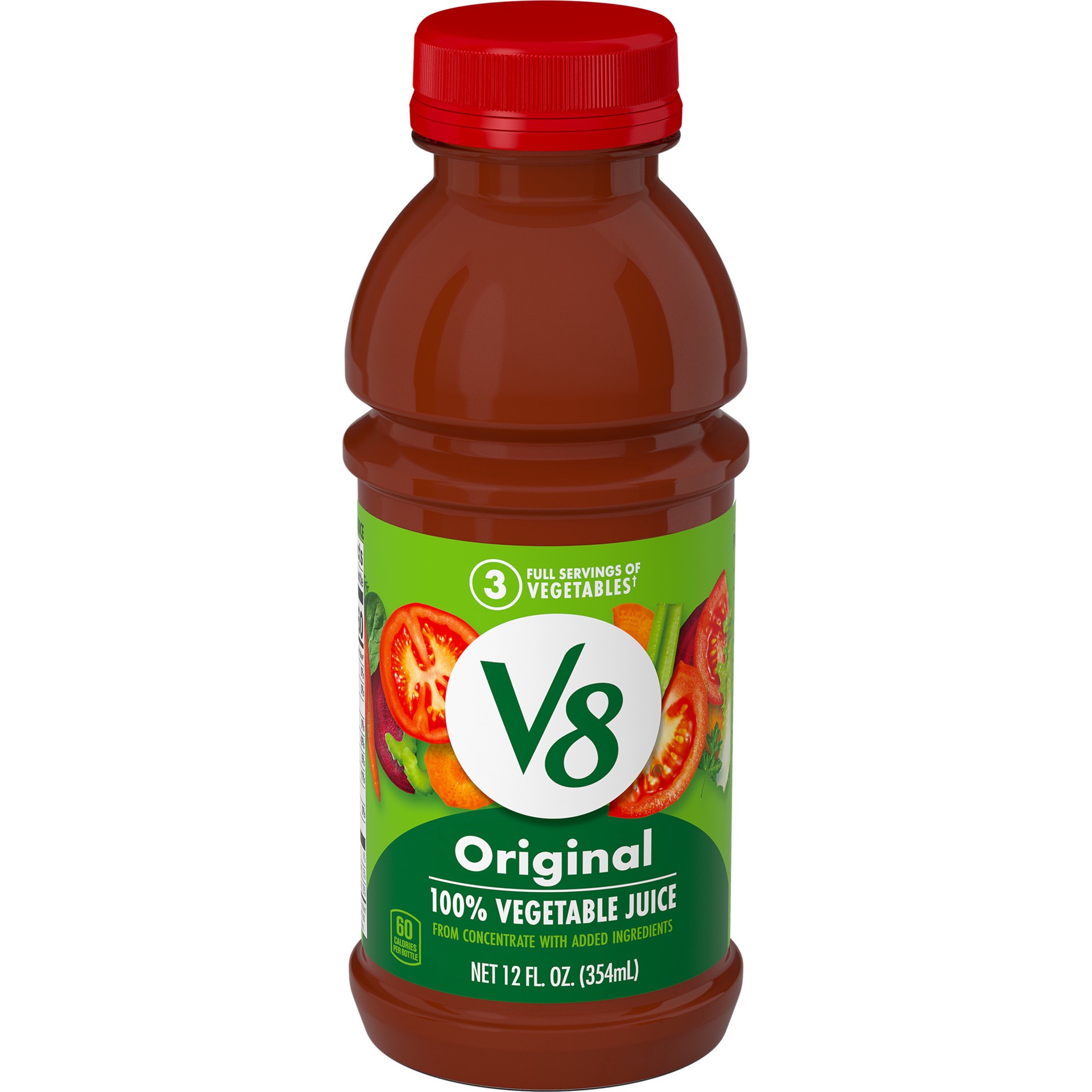 slide 1 of 11, V8 Original 100% Vegetable Juice, 12 fl oz Bottle, 12 oz