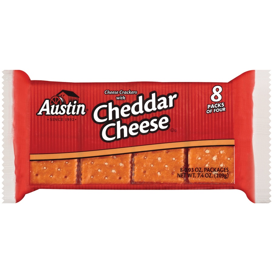 Austin Cheese Crackers With Cheddar Cheese 8 ct; 0.93 oz; 7.4 oz; 209 ...