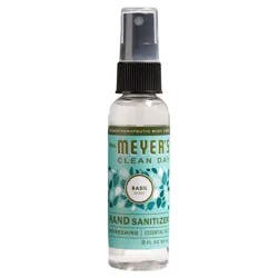 Mrs. Meyer's Clean Day Hand Sanitizer, Removes 99.9% of Bacteria on Skin, Basil Scent, 2 Ounce Spray Bottle