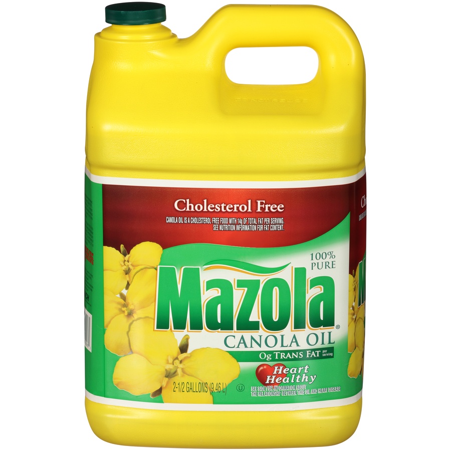 slide 1 of 8, Mazola Canola Oil, 2.5 gal