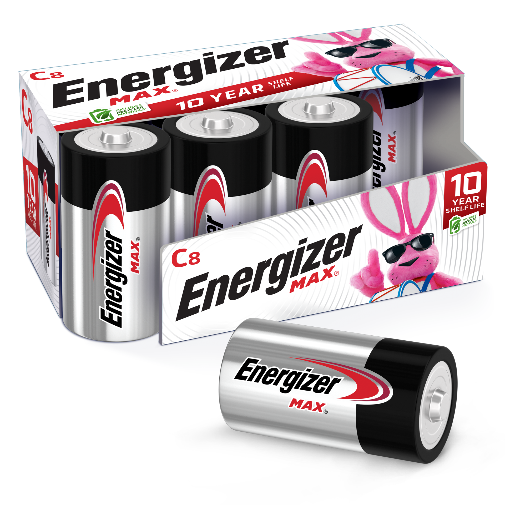 slide 1 of 10, Energizer MAX C Cell Alkaline Batteries - 9 Count, 8 ct