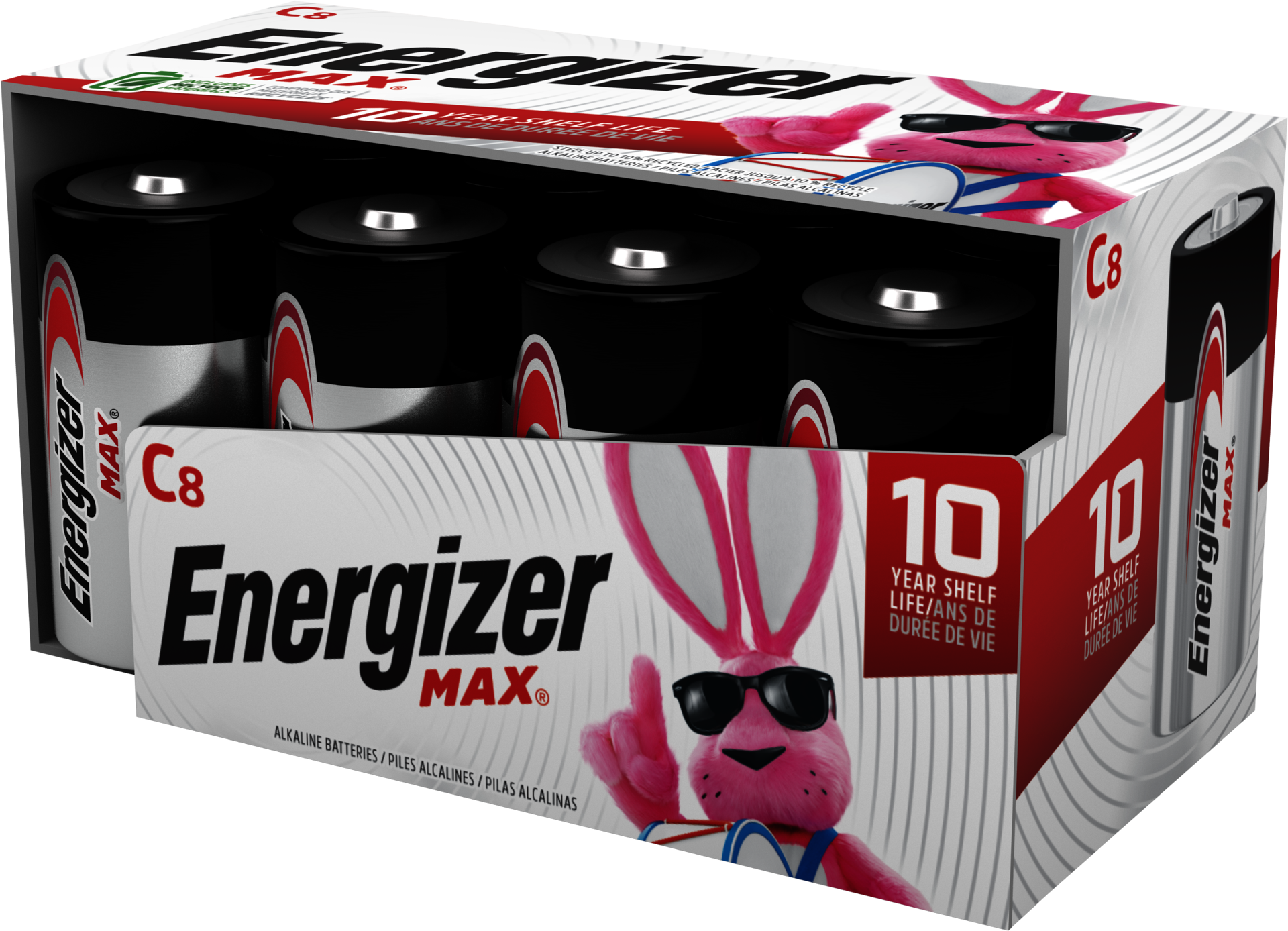 slide 1 of 10, Energizer MAX C Cell Alkaline Batteries - 9 Count, 8 ct