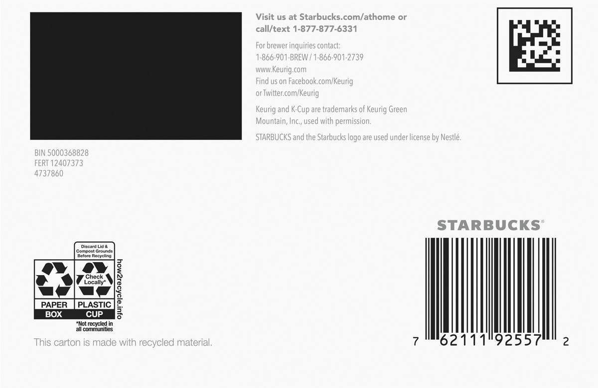 slide 5 of 14, Starbucks K-Cup Coffee Pods, Medium Roast Coffee, Decaf House Blend, 100% Arabica, 1 box (10 pods), 4.2 oz