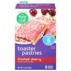 Food Club Frosted Cherry Toaster Pastries 6 ea