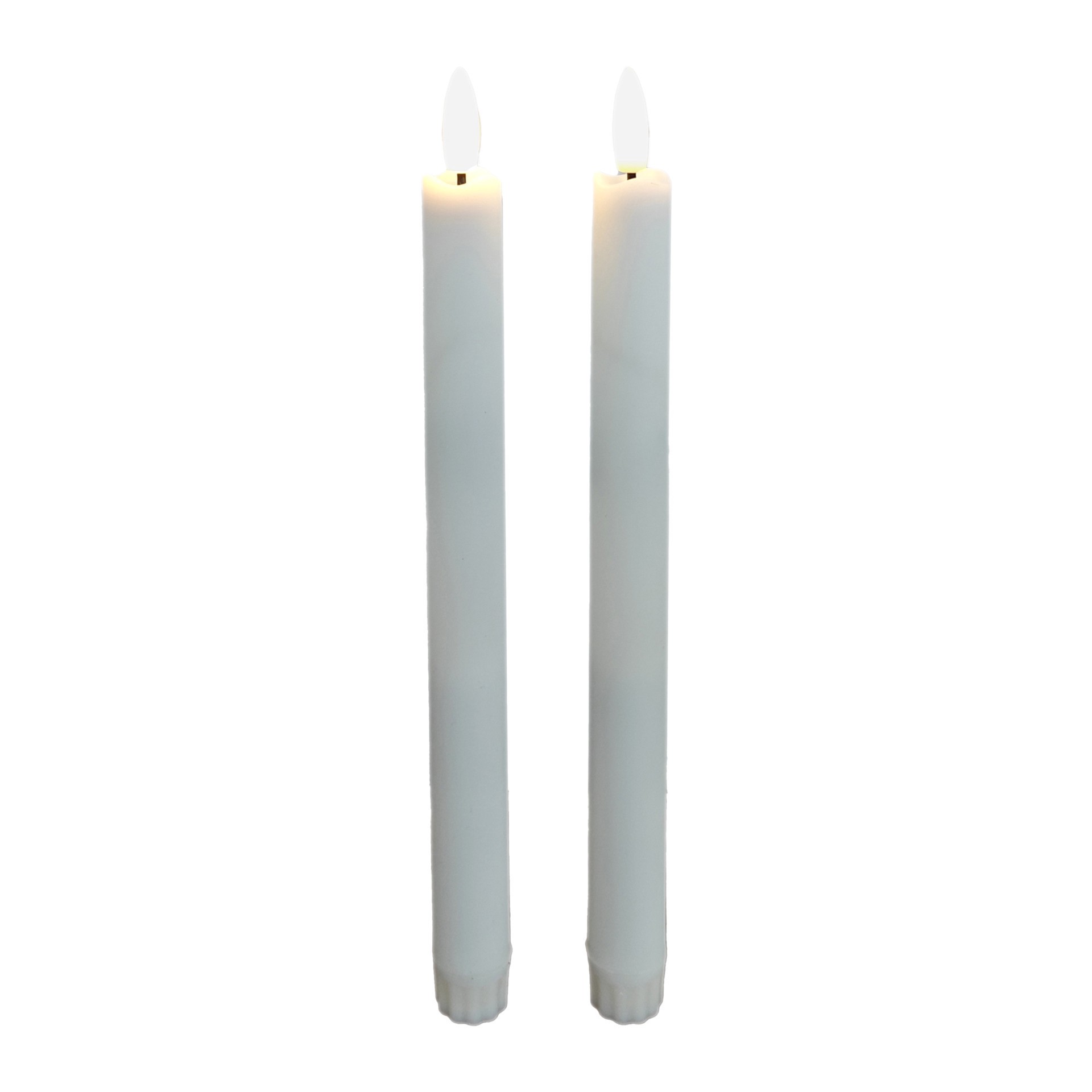 slide 3 of 3, 10" Flickering Led Wax Taper Candles, 2ct. By Ashland, 2 ct
