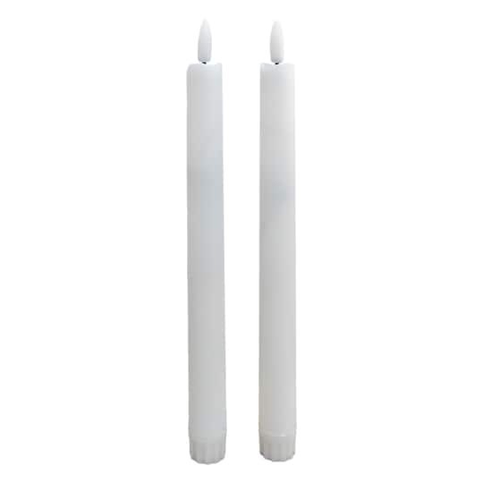 slide 1 of 3, 10" Flickering Led Wax Taper Candles, 2ct. By Ashland, 2 ct