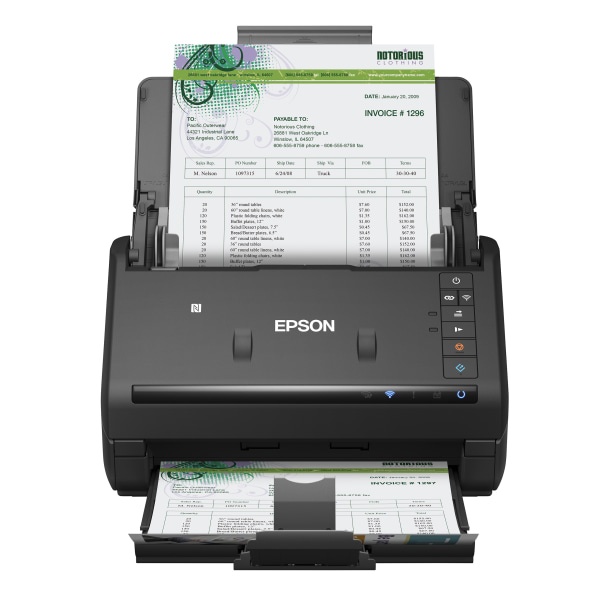 slide 1 of 10, Epson Workforce Es-500Wr Wireless Color Document Scanner: Accounting Edition, 1 ct