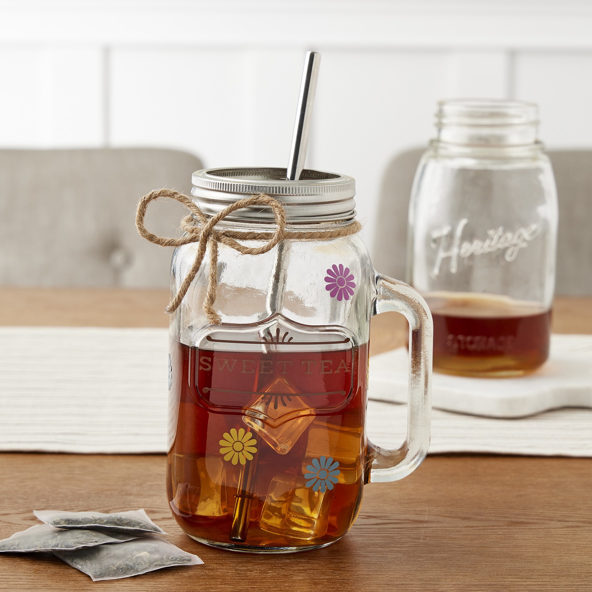 slide 2 of 3, Quart Mason Jar Mug With Lid By Ashland, 1 qt