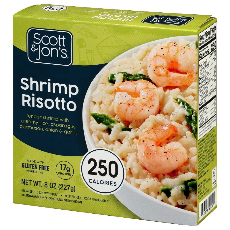 slide 3 of 6, Scott & Jon's Shrimp & Mushroom Risotto Frozen Meal, 9.6 oz