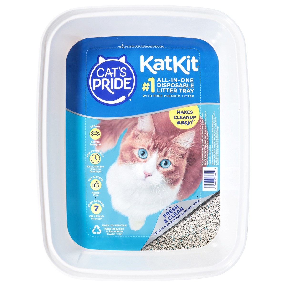 slide 1 of 9, Cat's Pride KatKit All-in-One Disposable Litter Tray 1 Each, 1 ct