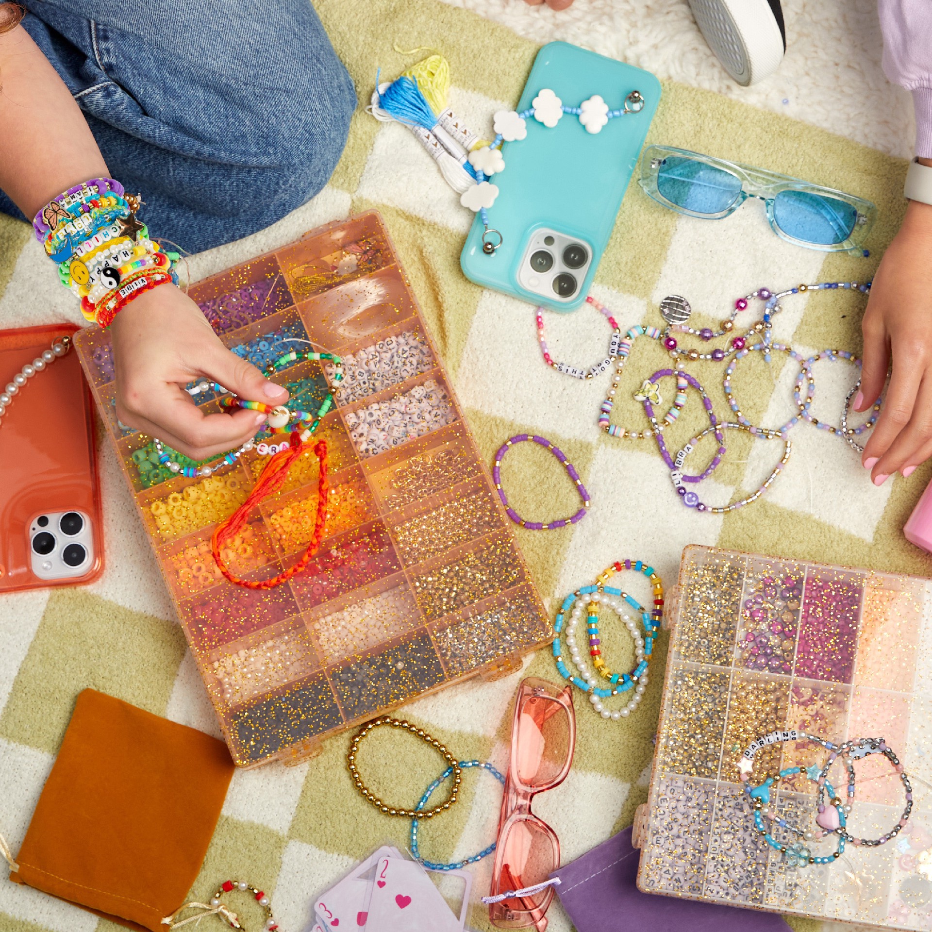 slide 3 of 5, Stmt True2u D.i.y. Rainbow Bead Case, 8 in x 1.75 in