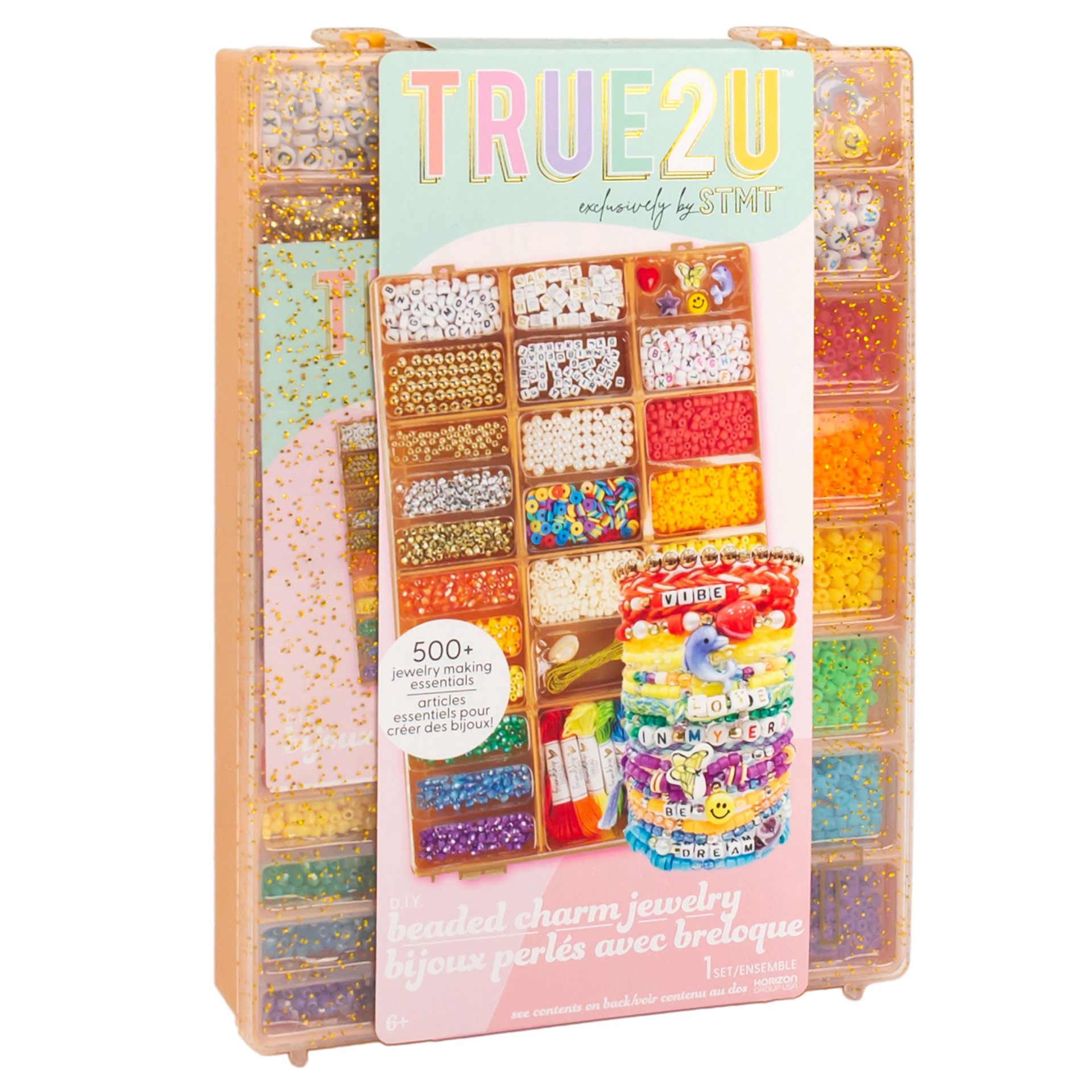 slide 4 of 5, Stmt True2u D.i.y. Rainbow Bead Case, 8 in x 1.75 in