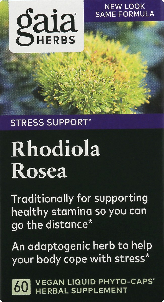 slide 1 of 13, Gaia Herbs Rhodiola Rosea Stress Relief Herbal Supplement, 60 ct
