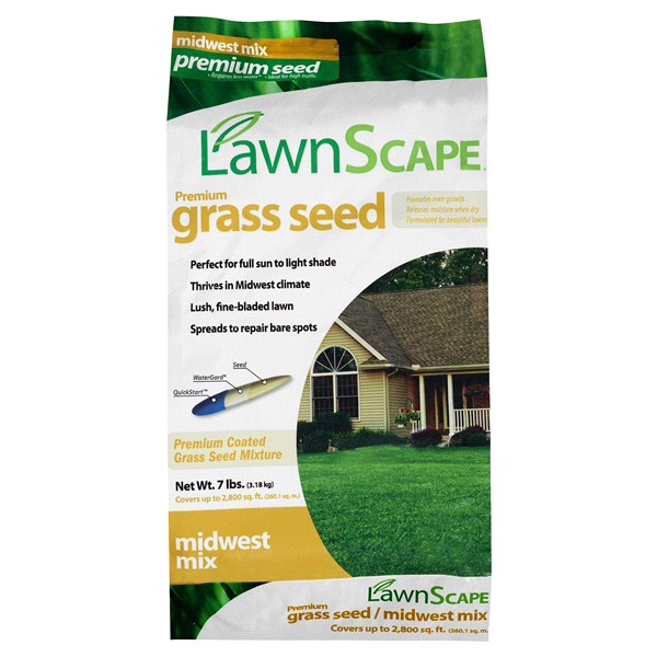 slide 1 of 4, Lawnscape Premium Grass Seed Midwest Mix 7lbs., 7 lb