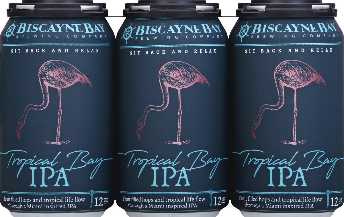 slide 5 of 6, Biscayne Bay Brewing Company Biscayne Bay Tropical Bay IPA Beer - 6pk/12 fl oz Cans, 6 ct; 12 fl oz