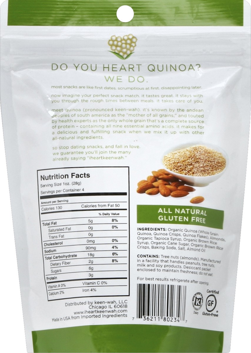 slide 3 of 3, I Heart Keenwah Almond Quinoa Clusters, 4 oz