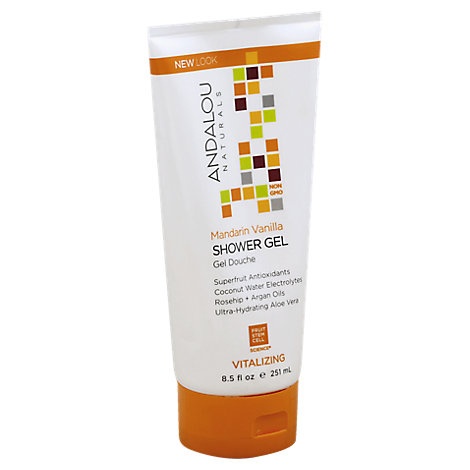 slide 1 of 1, Andalou Naturals Shower Gel Mandrin Vanila, 8.5 fl oz